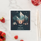 Serviette En Papier Cabine Forest Wood Sky Tree Camping Mariage (En situation)