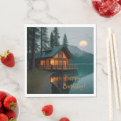 Serviette En Papier Cabine Par Lac Anniversaire (En situation)