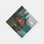 Serviette En Papier Cabine Par Lac Anniversaire (Coin)