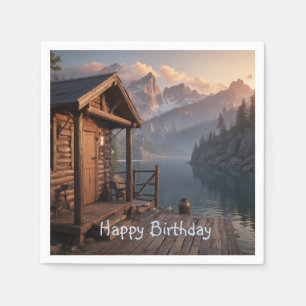 Serviette En Papier Cabine Sur Le Lac