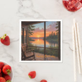 Serviette En Papier Cabine Sur Le Lac (En situation)