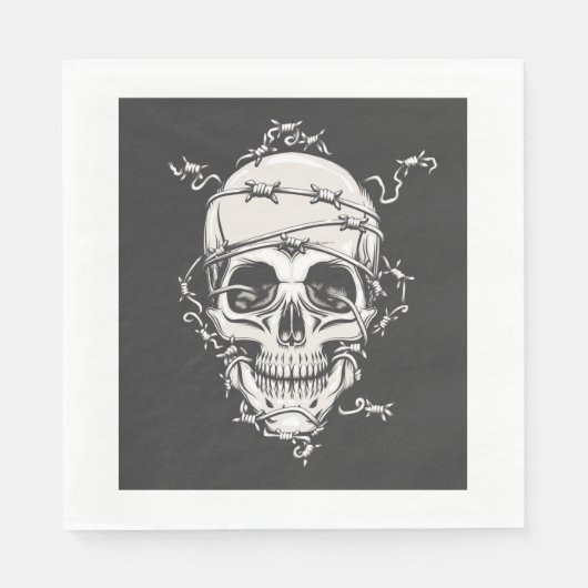 Serviette En Papier Câble Barbelé (Devant)