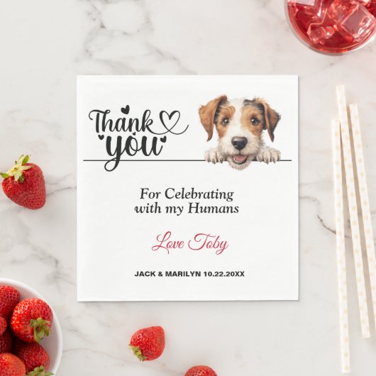 Serviette En Papier Câble Fox Terrier Papier Naples (En situation)