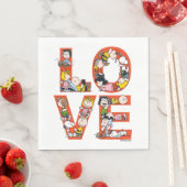 Serviette En Papier cacahuètes - AMOUR (En situation)