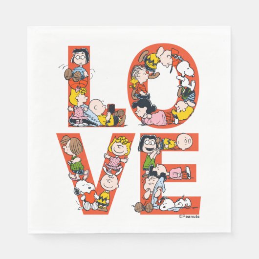 Serviette En Papier cacahuètes - AMOUR (Devant)