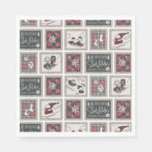 Serviette En Papier cacahuètes | Ancien Motif de traîneau (Devant)