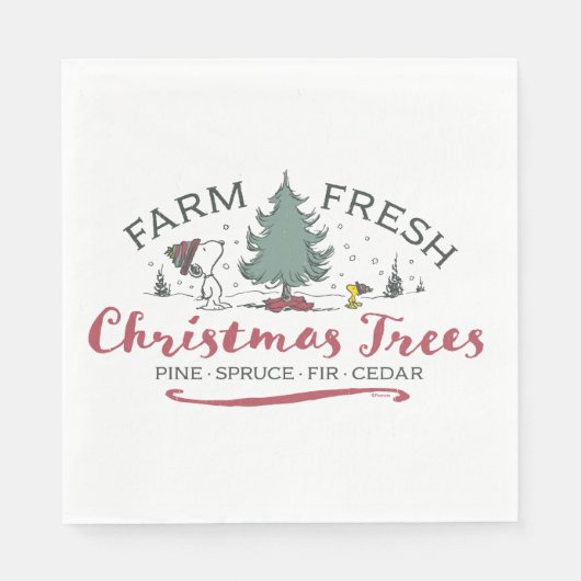 Serviette En Papier cacahuètes | Arbres de Noël frais de ferme (Devant)