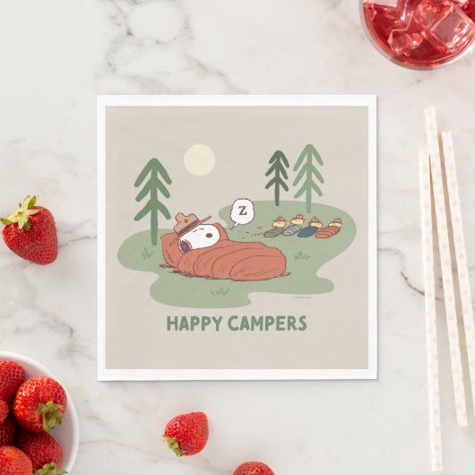Serviette En Papier cacahuètes | Campeurs de couchage Snoopy & Woodsto (En situation)