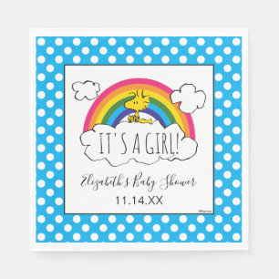 Serviette En Papier cacahuètes   C'est un Baby shower de fille