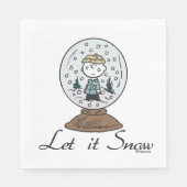 Serviette En Papier cacahuètes | Charlie Brown Snow Globe (Devant)