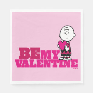 Serviette En Papier cacahuètes   Charlie Brown Soyez ma Saint Valentin