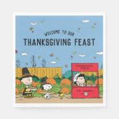 Serviette En Papier cacahuètes | Charlie Brown Thanksgiving Fete (Devant)
