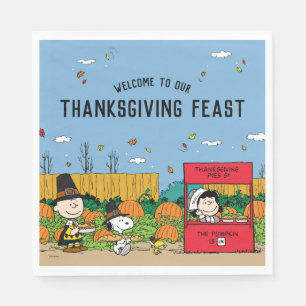 Serviette En Papier cacahuètes   Charlie Brown Thanksgiving Fete