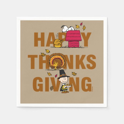 Serviette En Papier cacahuètes | Combo Bon thanksgiving (Devant)