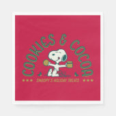 Serviette En Papier cacahuètes | Cookies et cacao Snoopy (Devant)