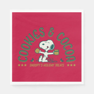 Serviette En Papier cacahuètes   Cookies et cacao Snoopy
