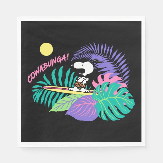 Serviette En Papier cacahuètes | Cowabunga Snoopy (Devant)