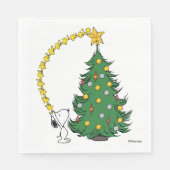 Serviette En Papier cacahuètes | Découpage de l'arbre des vacances (Devant)