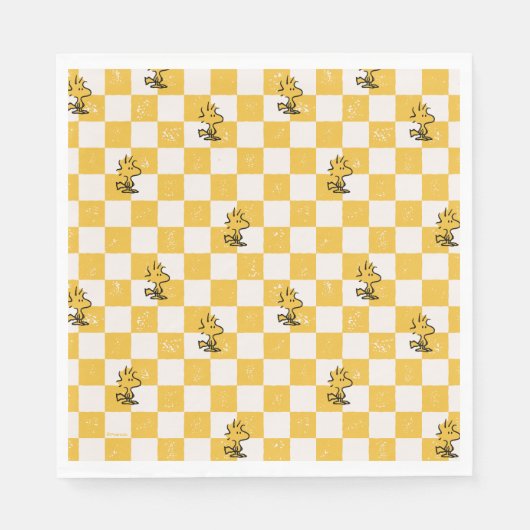 Serviette En Papier cacahuètes | Drapeau À damiers bois (Devant)