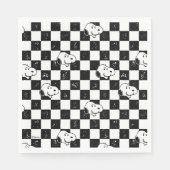 Serviette En Papier cacahuètes | Drapeau À damiers Snoopy (Devant)