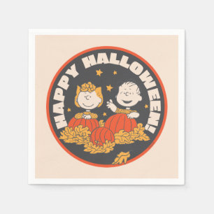 Serviette En Papier cacahuètes   Happy Halloween Sally & Linus