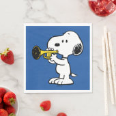 Serviette En Papier cacahuètes | Joueur de trompette Snoopy (En situation)