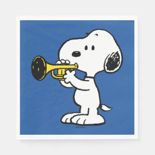 Serviette En Papier cacahuètes   Joueur de trompette Snoopy