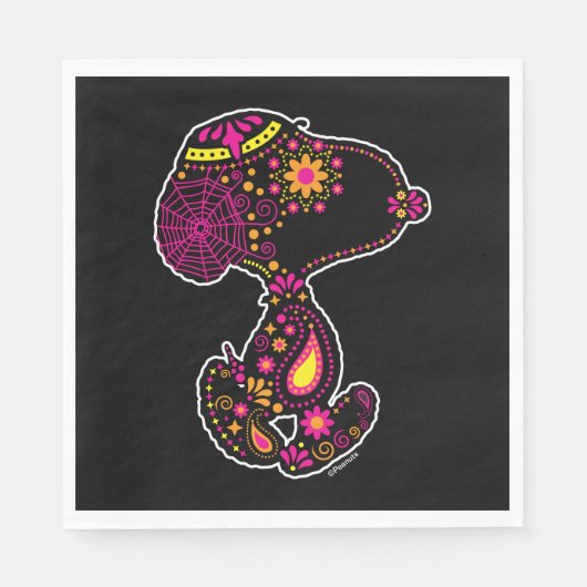 Serviette En Papier cacahuètes | Jour décoré du chien (Devant)