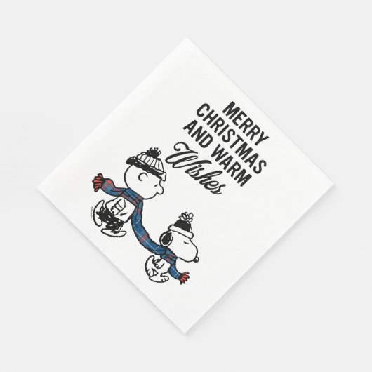 Serviette En Papier cacahuètes | Joyeux Noël Snoopy & Charlie Brown (Coin)