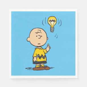 Serviette En Papier cacahuètes L'idée de l'ampoule de Charlie Brown