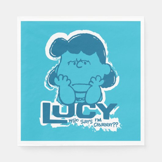 Serviette En Papier cacahuètes | Lucy Who Says I'm Crabby? ? (Devant)