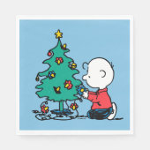 Serviette En Papier cacahuètes | Lumières de Noël Brown Charlie (Devant)