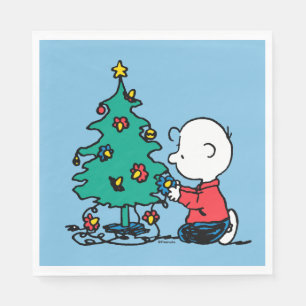 Serviette En Papier cacahuètes Lumières de Noël Brown Charlie