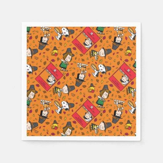 Serviette En Papier cacahuètes | MOTIF BON THANKSGIVING (Devant)