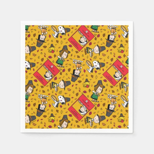 Serviette En Papier cacahuètes | MOTIF BON THANKSGIVING (Devant)