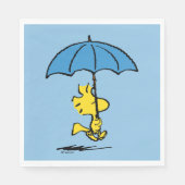 Serviette En Papier cacahuètes | Parapluie bleu Woodstock (Devant)