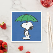 Serviette En Papier cacahuètes | Parapluie vert Snoopy (En situation)