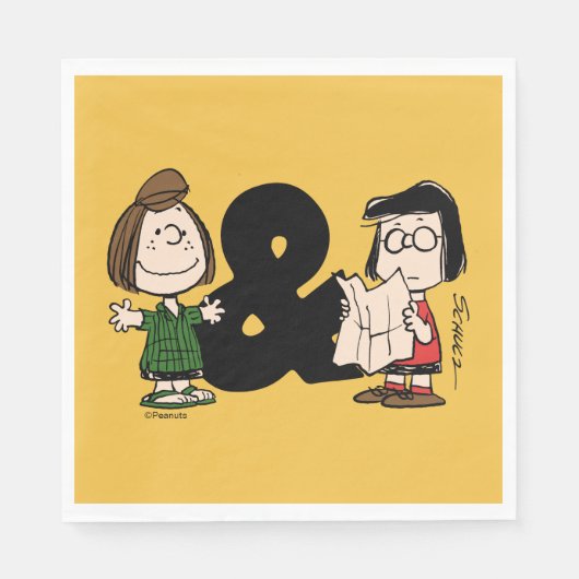 Serviette En Papier cacahuètes | Pepperment Patty & Marcie (Devant)