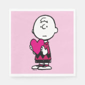 Serviette En Papier cacahuètes | Saint Valentin | Heart Charlie Brown (Devant)