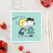 Serviette En Papier cacahuètes | Saint Valentin | Lucy & Schroeder Kis (En situation)
