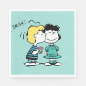 Serviette En Papier cacahuètes | Saint Valentin | Lucy & Schroeder Kis (Devant)