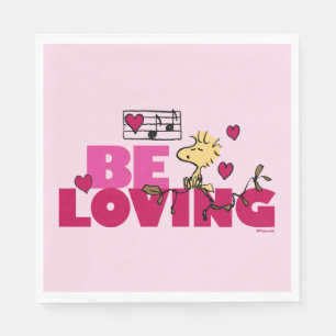 Serviette En Papier cacahuètes   Saint Valentin   Woodstock Be Love