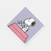 Serviette En Papier cacahuètes | Snoopy à la machine à écrire (Coin)