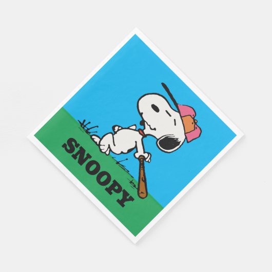 Serviette En Papier cacahuètes | Snoopy at Bat (Coin)