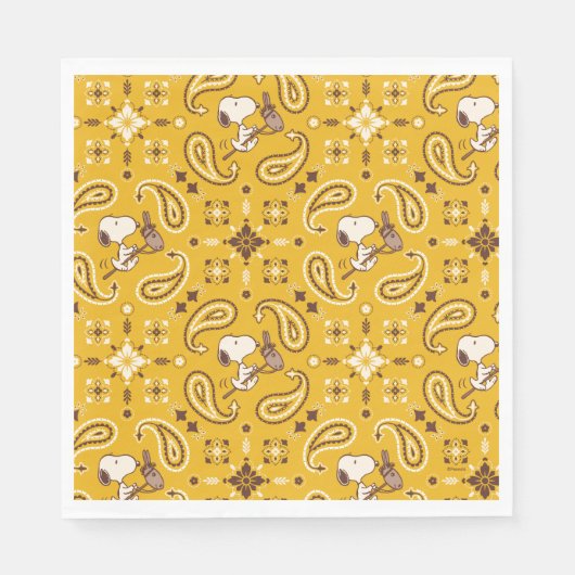Serviette En Papier cacahuètes | Snoopy Bandana Cowboy (Devant)