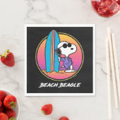 Serviette En Papier cacahuètes | Snoopy Beach Beagle (En situation)