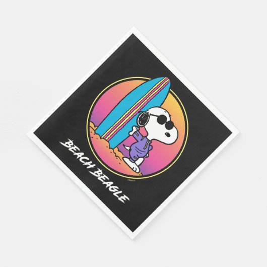 Serviette En Papier cacahuètes | Snoopy Beach Beagle (Coin)