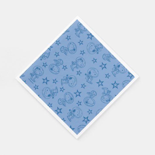 Serviette En Papier cacahuètes | Snoopy Blue Space Astronaut Motif (Coin)
