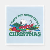 Serviette En Papier cacahuètes | Snoopy 'C'était la nuit avant Noël (Devant)