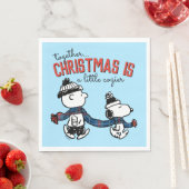 Serviette En Papier cacahuètes | Snoopy & Charlie Brown Winter Scarf (En situation)
